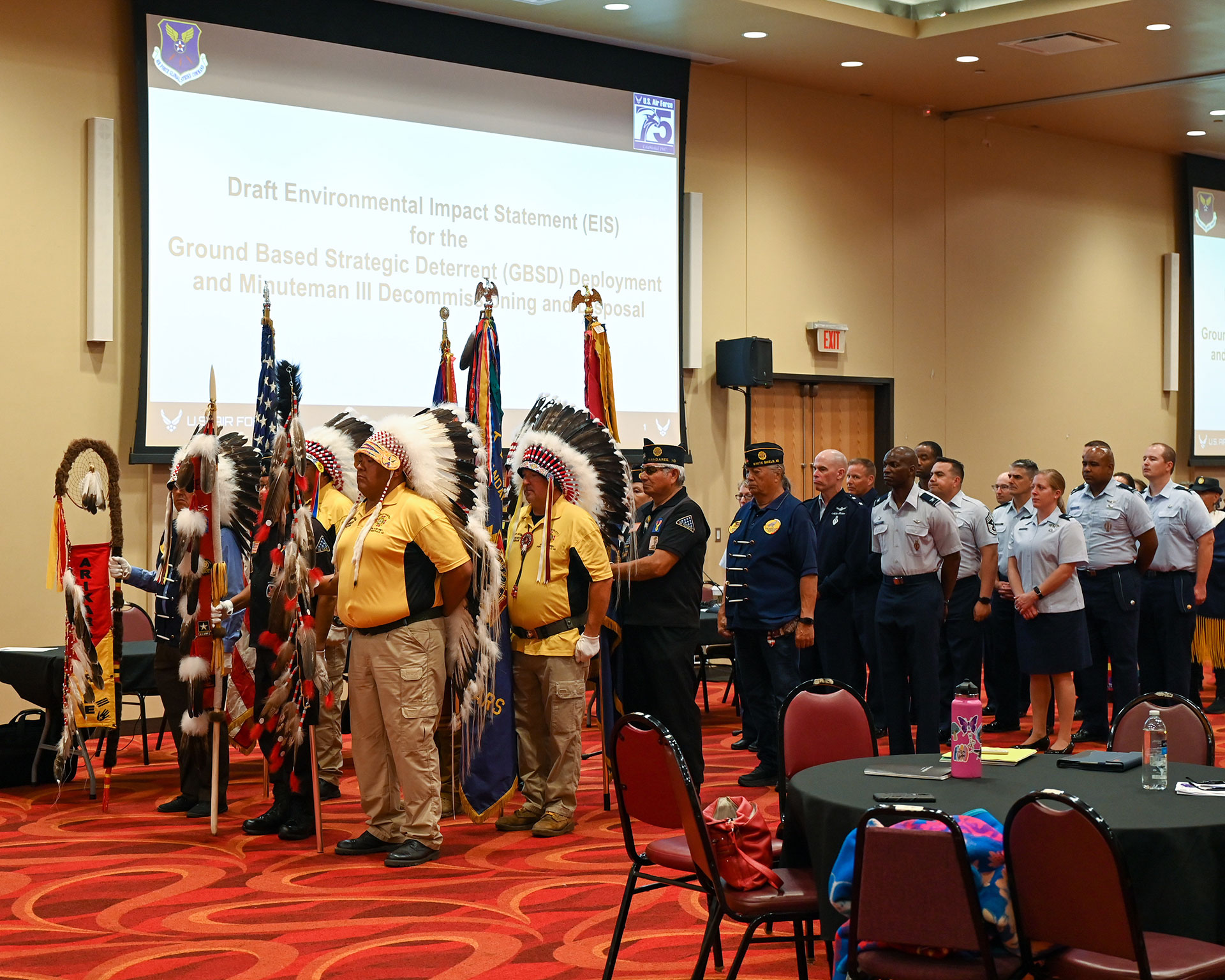 The US Air Force presents the Draft Environmental Impact Statement on the Fort Berthold Reservation New Town, ND. July 19, 2022. (U.S. Air Force photo by Senior Airman Evan J. Lichtenhan) 